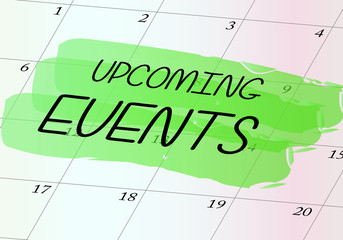 Coming Events Calendar Day Date Upcoming
