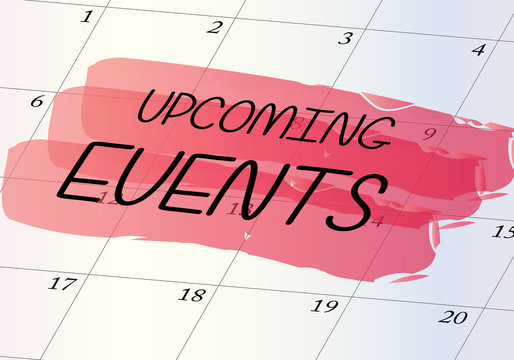 Coming Events Calendar Day Date Upcoming