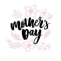 Fototapeta na wymiar Happy Mothers Day elegant typography pink banner. Calligraphy text and heart in frame on red background for Mother's Day. Best mom ever vector illustration