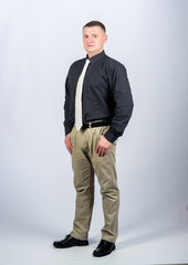 Corporate and formal. Boss director head of department. Man regular caucasian appearance wear...