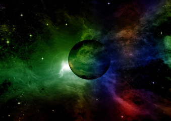 galaxy in a free space