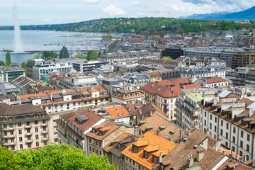 Obraz premium View from the Geneva Cathedral