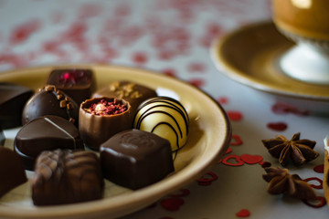 An assortment of fine chocolate 