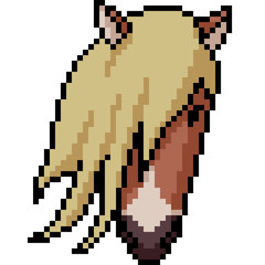 Fototapeta premium vector pixel art horse head