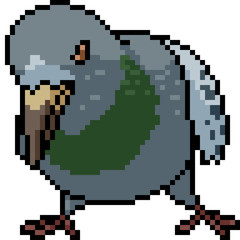 vector pixel art pigeon