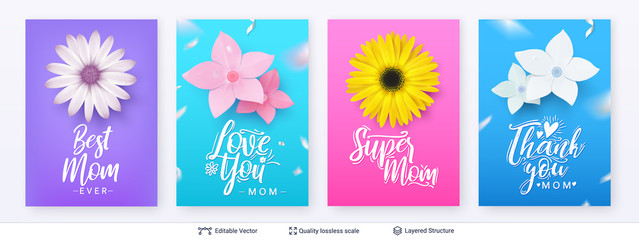 Set of banner templates for Mother's Day.