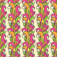 bright seamless pattern with ornament, beautiful texture, vector