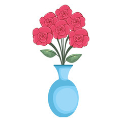 vase with roses icon