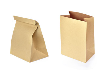 paper bag isolated on white background