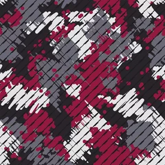 Photo sur Plexiglas Motif militaire Fond abstrait texture numérique géométrique moderne. Ornement de camouflage rayé sans fin. Illustration vectorielle.