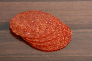 slices of chorizo from Pamplona