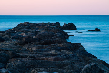 Breakwater on Burriana beach