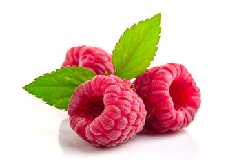 Raspberry in closeup