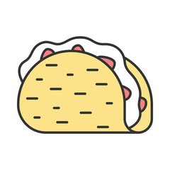 Taco color icon