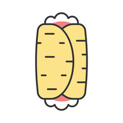 Burrito color icon