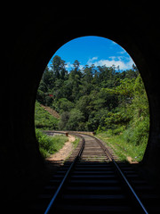 Fototapeta na wymiar Nine Arch Railway tracks, Ella - Sri Lanka 