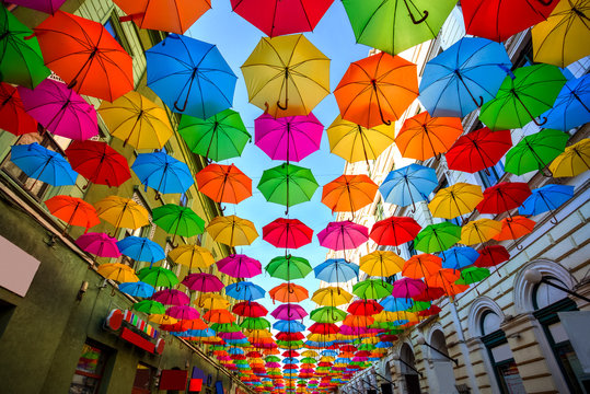 Colorful umbrellas