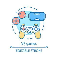 VR games concept icon