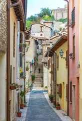 Montenero Sabino (Rieti, Italy) - A very small and charming medieval village in stone with castle, on the Rieti hills, Sabina area, Lazio region, central Italy 