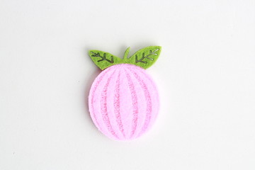 fabric craft with fruit shape