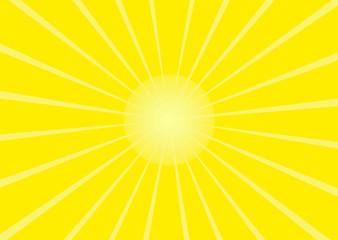 Shining sun in retro style as graphics