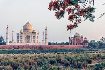 Taj Mahal viewed from the back side, Agra, India