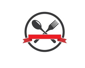 fork,spoon logo vector illustration