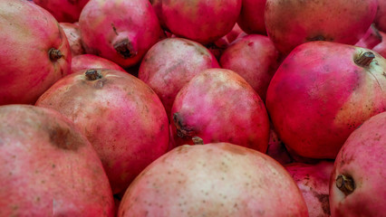 many pomegranate, pomegranate background.