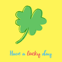 Leaf clover icon. Saint patrick symbol. Ecology concept.