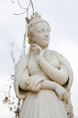 Fototapeta premium Statue of Marguerite de Navarre in the Jardin de Luxembourg, Paris, France