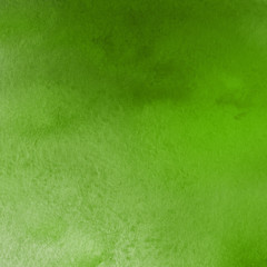 Green ink and watercolor textures on white paper background. Paint leaks and ombre effects. Hand painted abstract image.