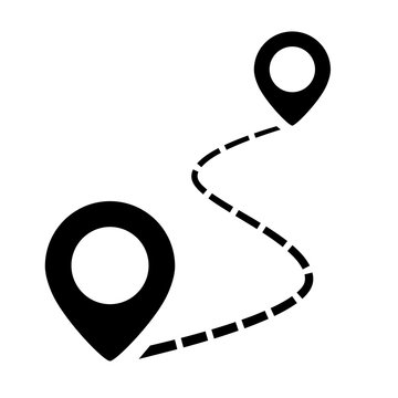 Path route vector icon