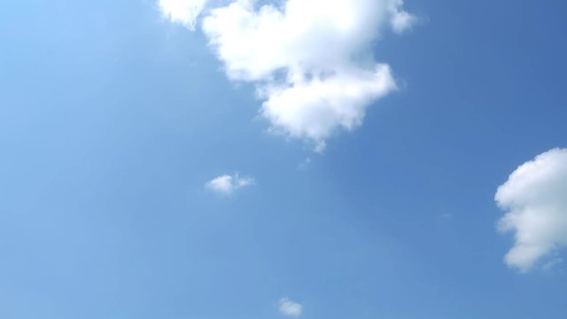 blue sky with clouds time lapse
