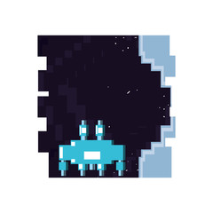 Fototapeta premium video game pixelate scene