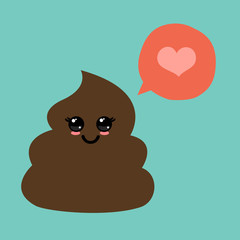 poo emoticon, emoji - poop face.