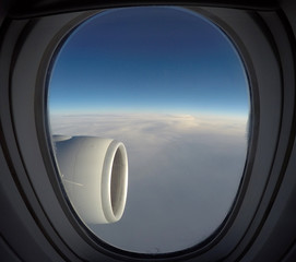 perfect aircraft window view