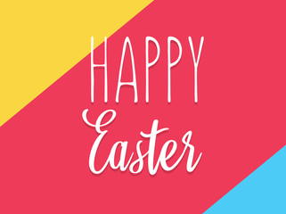 happy Easter Hand drawn calligraphy and brush pen lettering. design for holiday greeting card and invitation of the happy Easter day