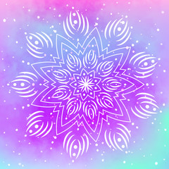 Mandala vector illustration. Circle ethnic decorative ornament.