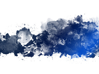Blue Abstract Artistic Watercolor Paint Background