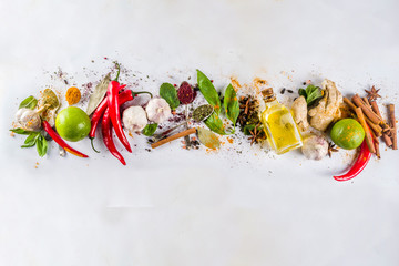 Various herbs and spices