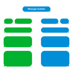 Obraz premium Short Message Service Bubbles. Vector phone chat bubbles