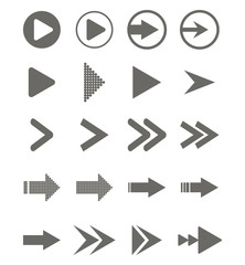 Arrows vector collection isolation on white background - Vector