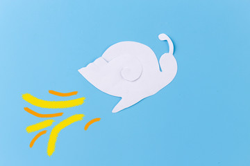 snail with a rocket propulsion to go faster