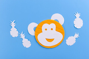 funny monkey made of paper