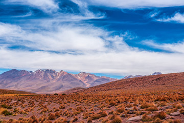 Fototapeta premium Mountain in the spacious Bolivian desert