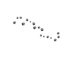 Paw background template vector