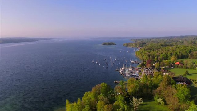 Schloss Possenhofen Castle at Lake Starnberg, Bavaria, Germany