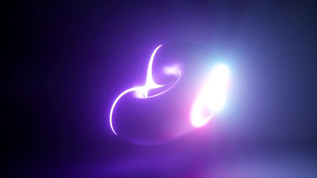3d render, seamless animation, abstract background with glowing neon torus shape, rings, cosmic donut, laser show, alien weapon technology, esoteric energy, ultraviolet spectrum