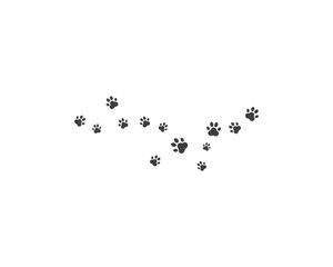 Paw background template vector