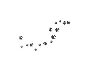 Paw background template vector